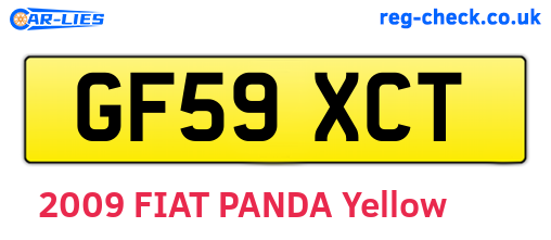 GF59XCT are the vehicle registration plates.