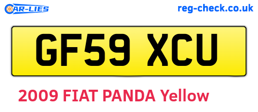 GF59XCU are the vehicle registration plates.