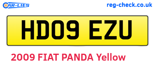 HD09EZU are the vehicle registration plates.