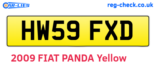 HW59FXD are the vehicle registration plates.