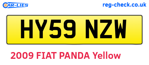 HY59NZW are the vehicle registration plates.