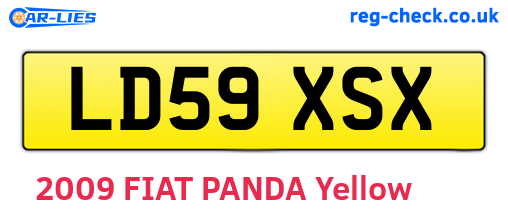 LD59XSX are the vehicle registration plates.