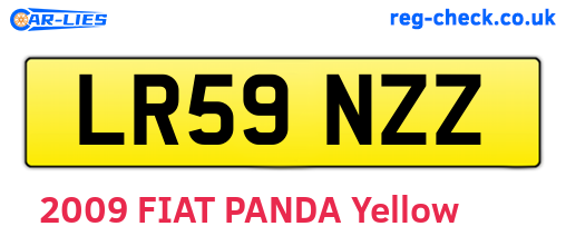 LR59NZZ are the vehicle registration plates.