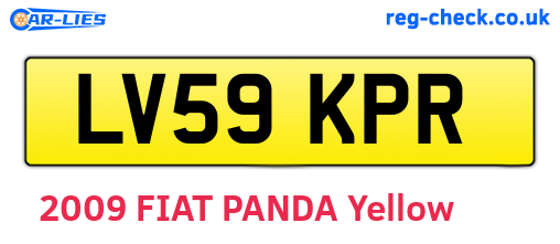 LV59KPR are the vehicle registration plates.