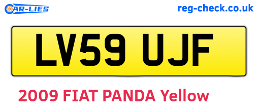 LV59UJF are the vehicle registration plates.