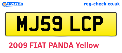 MJ59LCP are the vehicle registration plates.