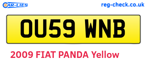 OU59WNB are the vehicle registration plates.