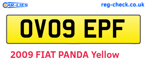 OV09EPF are the vehicle registration plates.