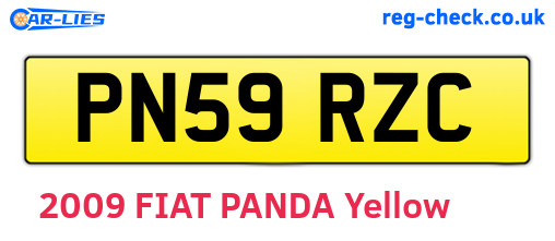 PN59RZC are the vehicle registration plates.