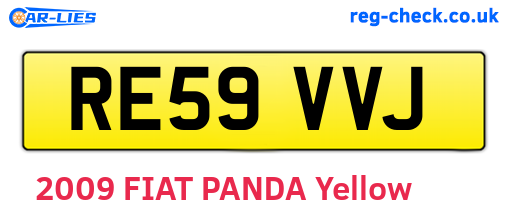 RE59VVJ are the vehicle registration plates.