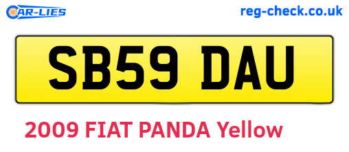 SB59DAU are the vehicle registration plates.