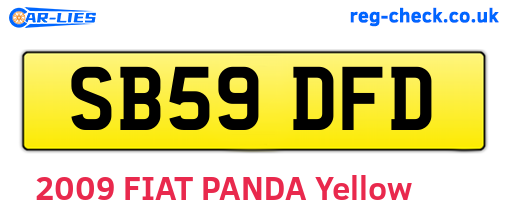 SB59DFD are the vehicle registration plates.