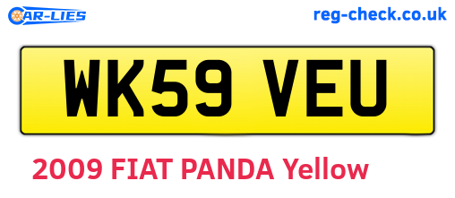 WK59VEU are the vehicle registration plates.