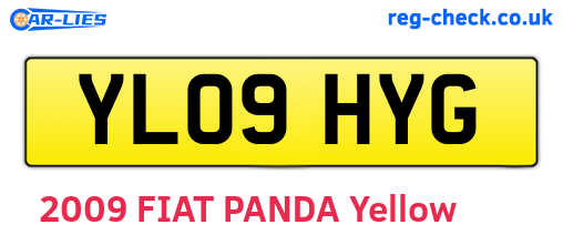 YL09HYG are the vehicle registration plates.