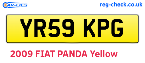 YR59KPG are the vehicle registration plates.