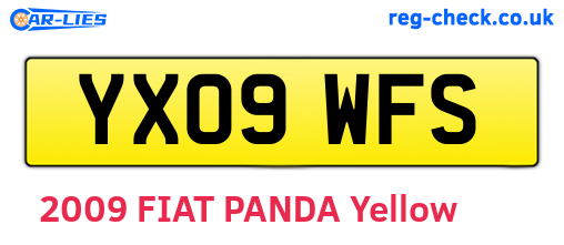 YX09WFS are the vehicle registration plates.