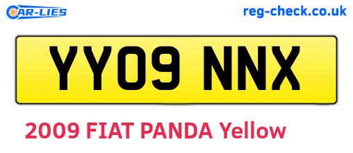 YY09NNX are the vehicle registration plates.