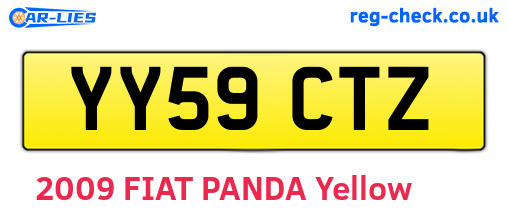 YY59CTZ are the vehicle registration plates.