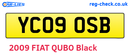 YC09OSB are the vehicle registration plates.