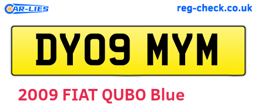 DY09MYM are the vehicle registration plates.