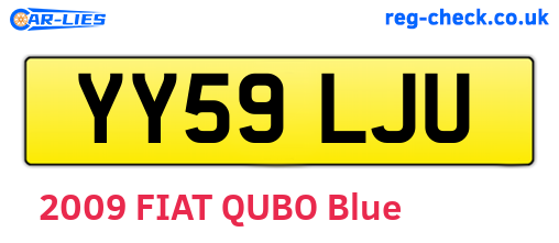 YY59LJU are the vehicle registration plates.
