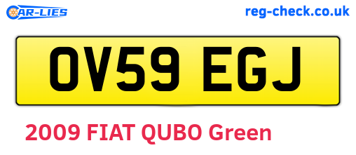 OV59EGJ are the vehicle registration plates.