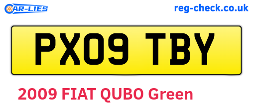 PX09TBY are the vehicle registration plates.