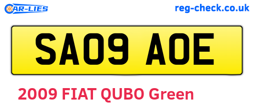 SA09AOE are the vehicle registration plates.