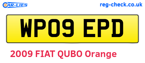 WP09EPD are the vehicle registration plates.