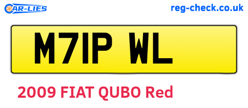 M71PWL are the vehicle registration plates.