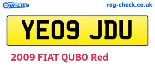 YE09JDU are the vehicle registration plates.