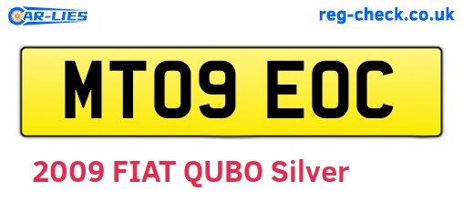 MT09EOC are the vehicle registration plates.