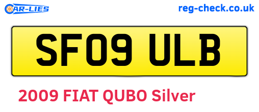 SF09ULB are the vehicle registration plates.
