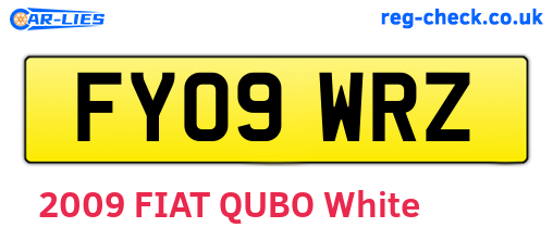 FY09WRZ are the vehicle registration plates.