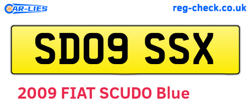 SD09SSX are the vehicle registration plates.