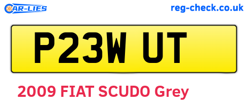 P23WUT are the vehicle registration plates.