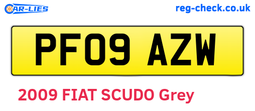 PF09AZW are the vehicle registration plates.