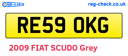 RE59OKG are the vehicle registration plates.