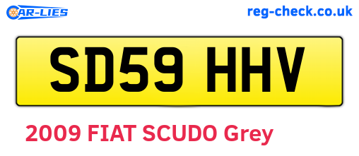 SD59HHV are the vehicle registration plates.