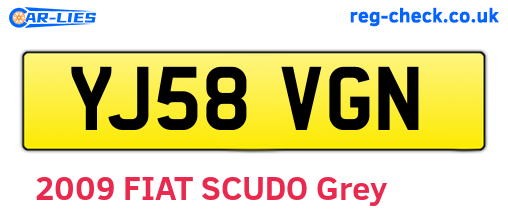 YJ58VGN are the vehicle registration plates.
