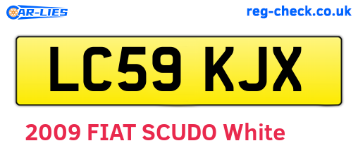 LC59KJX are the vehicle registration plates.