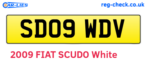 SD09WDV are the vehicle registration plates.
