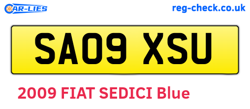SA09XSU are the vehicle registration plates.