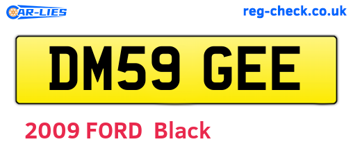 DM59GEE are the vehicle registration plates.