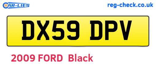 DX59DPV are the vehicle registration plates.
