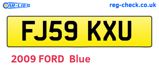 FJ59KXU are the vehicle registration plates.