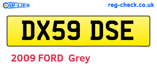 DX59DSE are the vehicle registration plates.