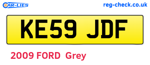 KE59JDF are the vehicle registration plates.