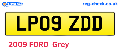 LP09ZDD are the vehicle registration plates.