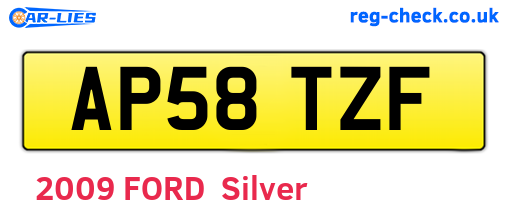 AP58TZF are the vehicle registration plates.